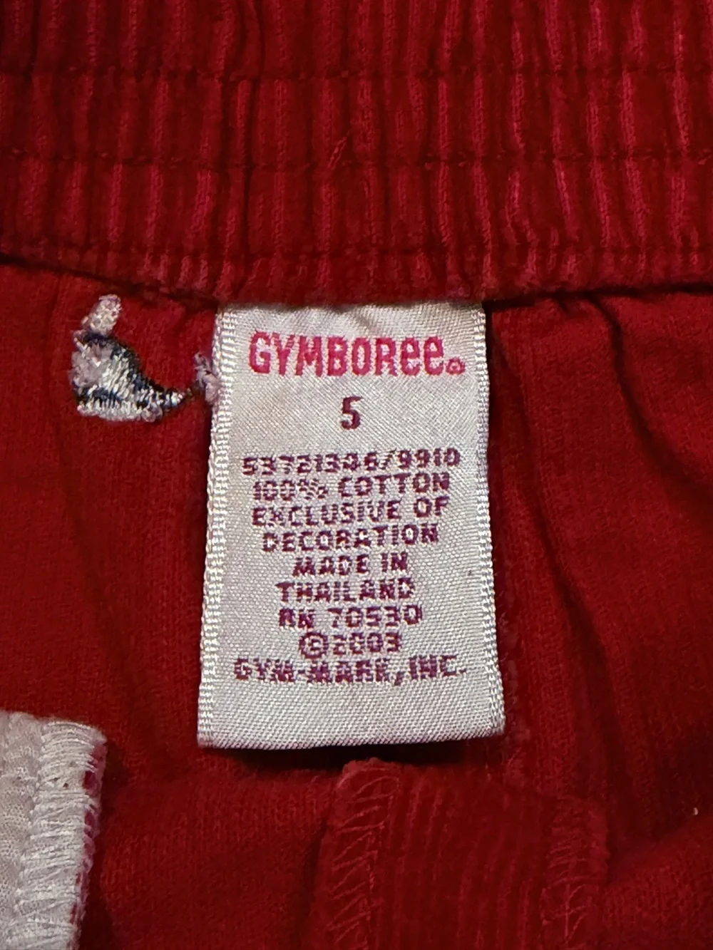 Gymboree Whale Watching vintage red Corduroy skirt